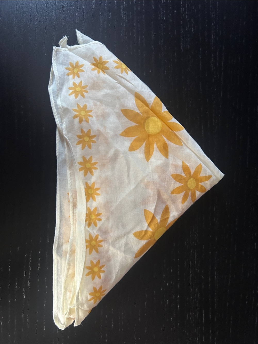Yellow Floral Bandana Scarf